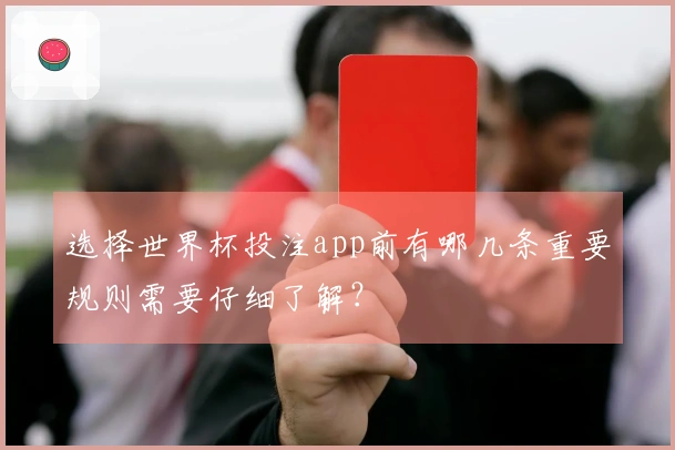 选择世界杯投注app前有哪几条重要规则需要仔细了解？